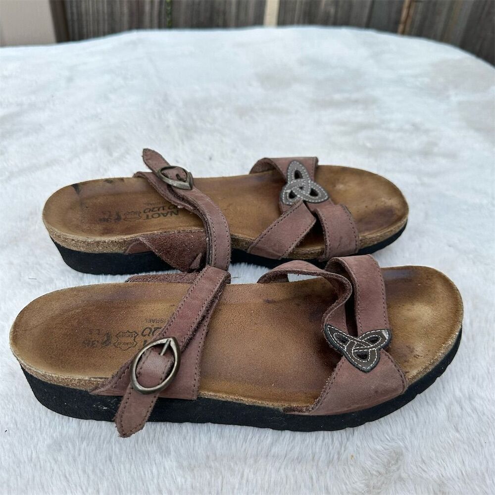 NAOT Women's Strappy Sandals Brown Size 5 Open Toe Summer Casual